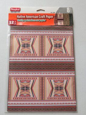 Roylco Native American Craft Paper 8 Designs R-15278 Discontinued